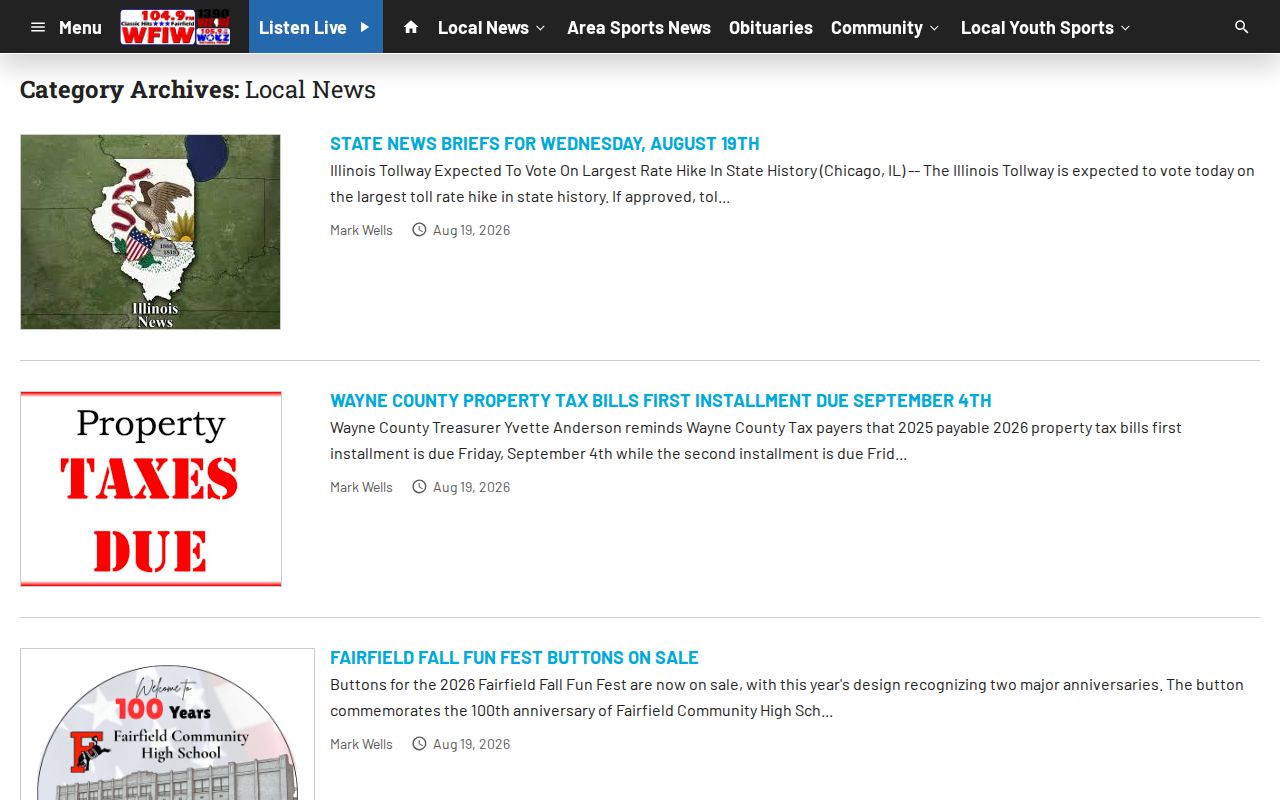 WFIW Edwards County arrest and court news archive