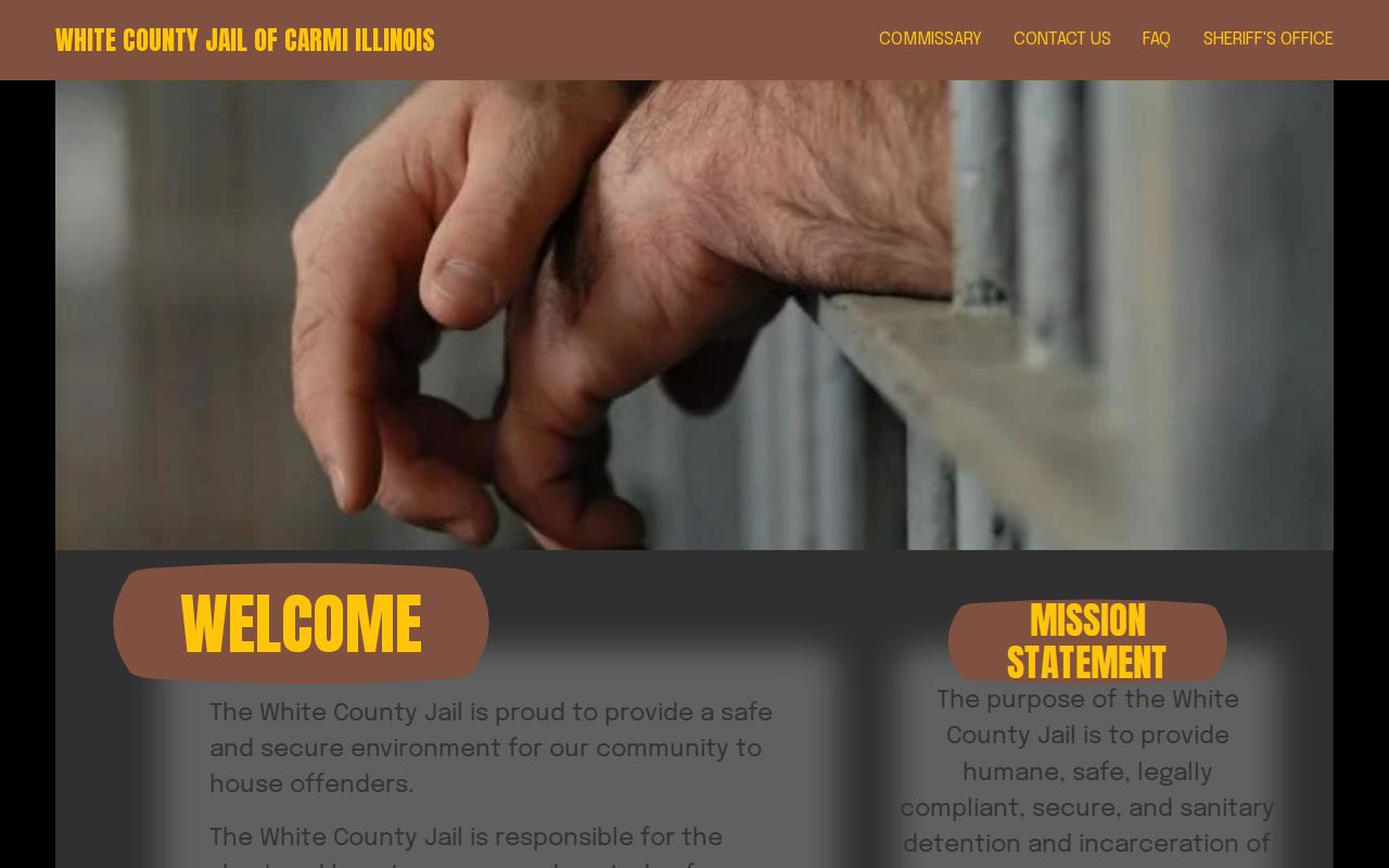 White County Jail contracted custody contact for Edwards County booking records